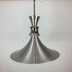 Scandinavian space age pendant lamp by Bent Nordsted for Lyskaer brushed steel 70s
