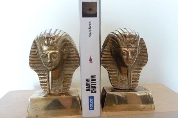 Tutenkhamon mask booklet in solid brass