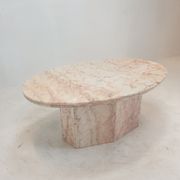 Italian marble oval coffee table, 1970's