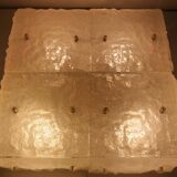 1960s Kalmar Franken Ceiling Lamp Ice Glass Design