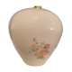 Balladeuse verre blanc motifs petites fleurs roses et feuillage vert