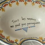 BEARD DISH BARBER IN FAIENCE NEVERS OR LA ROCHELLE 20 EME