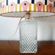 Whisky carafe lamp and abstract lampshade