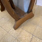 Wood and leather magazine rack