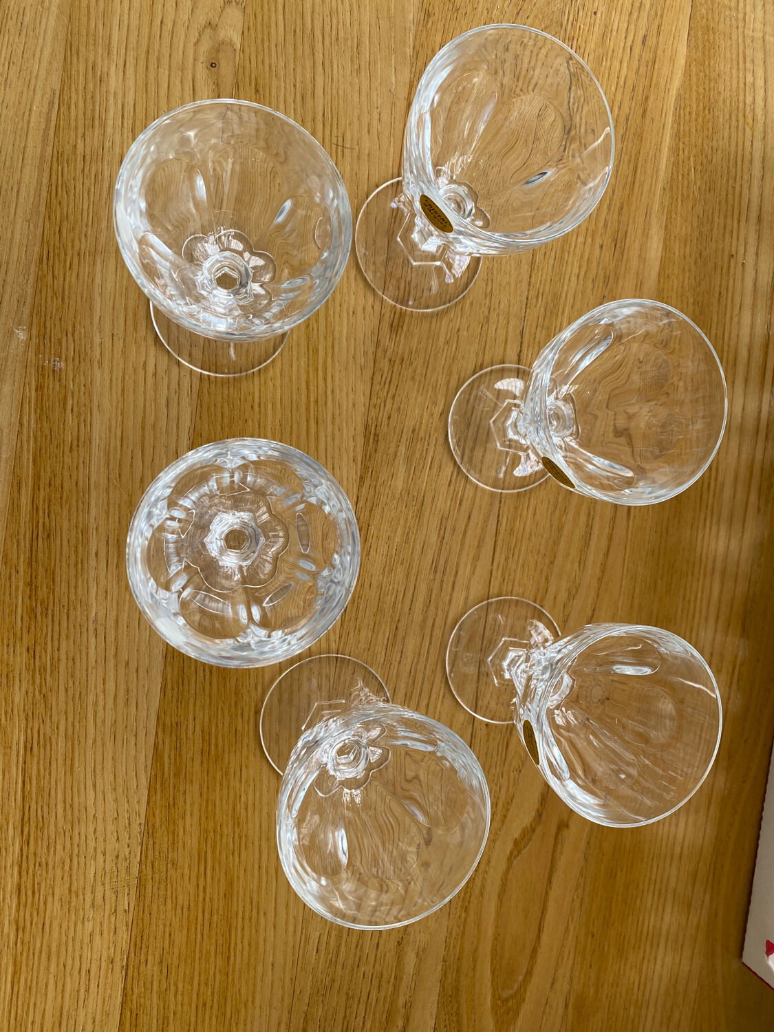 Set of 6 glasses with cristal d'Arques