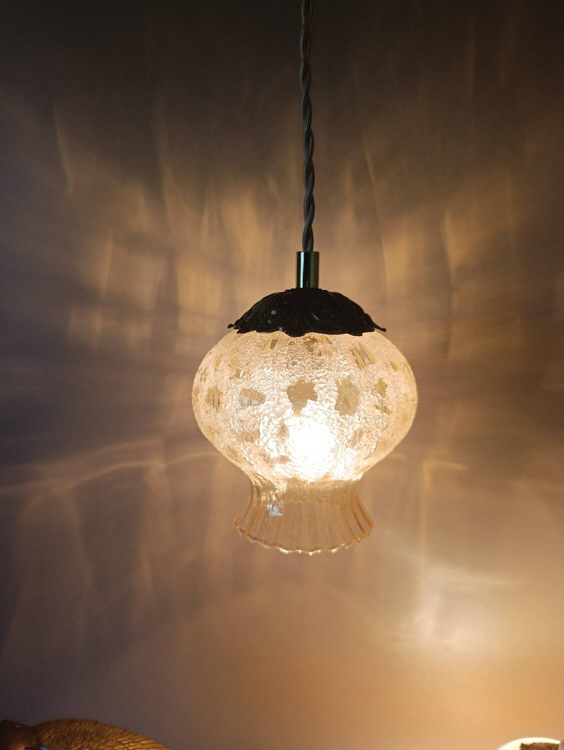 nomadic tulip amber striped lamp, retro chic