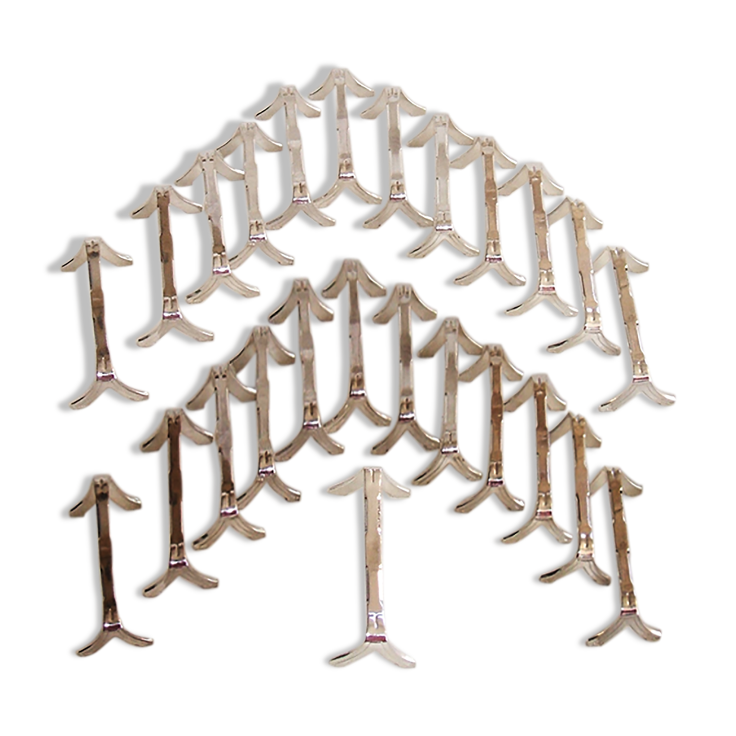Series of 24 knife holder silver metal ercuis