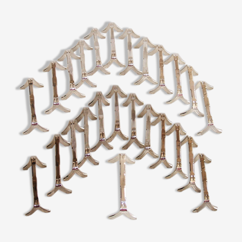 Series of 24 knife holder silver metal ercuis