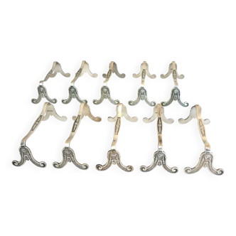 Set of 10 silver-plated knife holders, Christofle "Marie Antoinette"