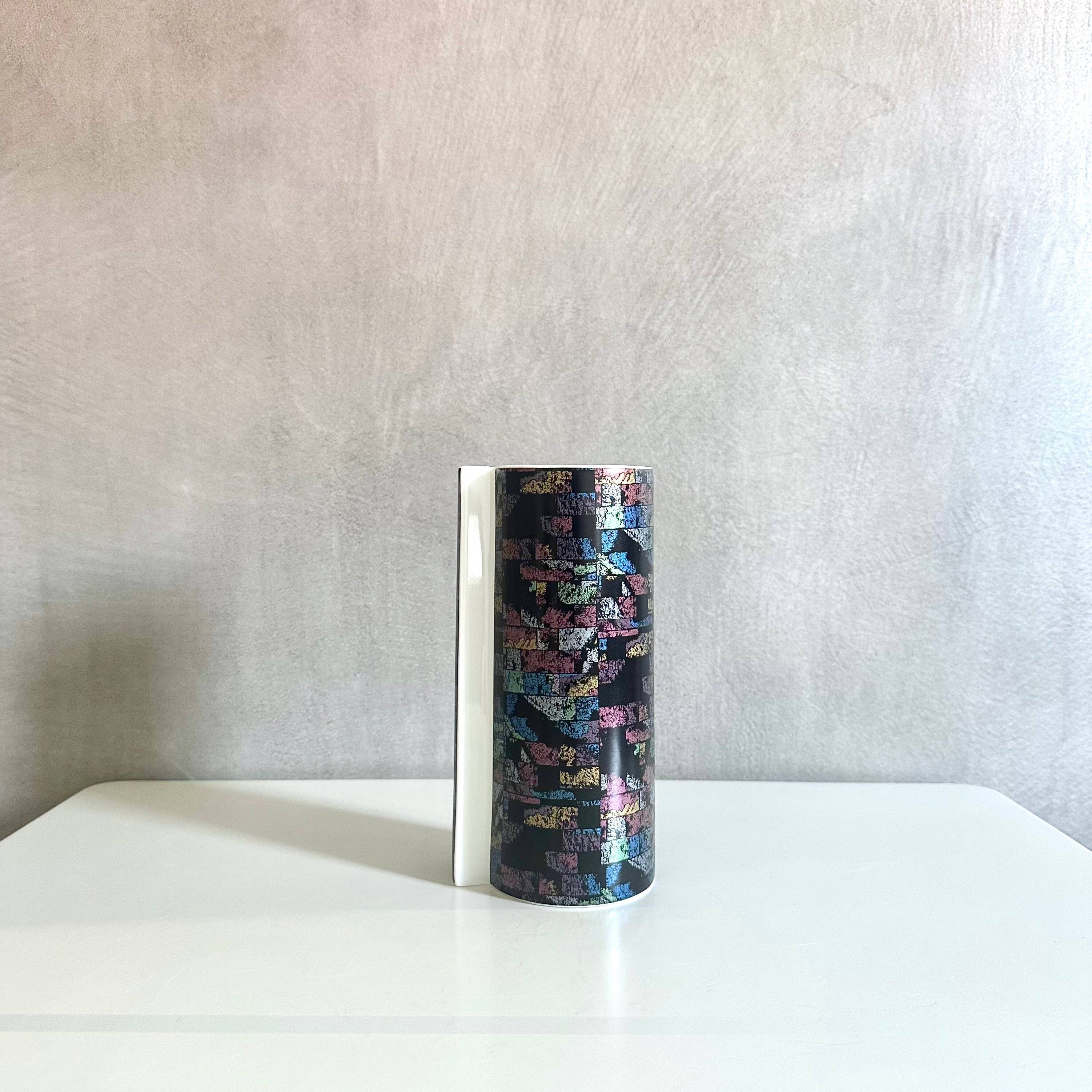 Vintage vase Gerold Tettau Bavaria porcelain, postmodern