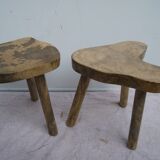 Pair of low tables harnesses mango wood