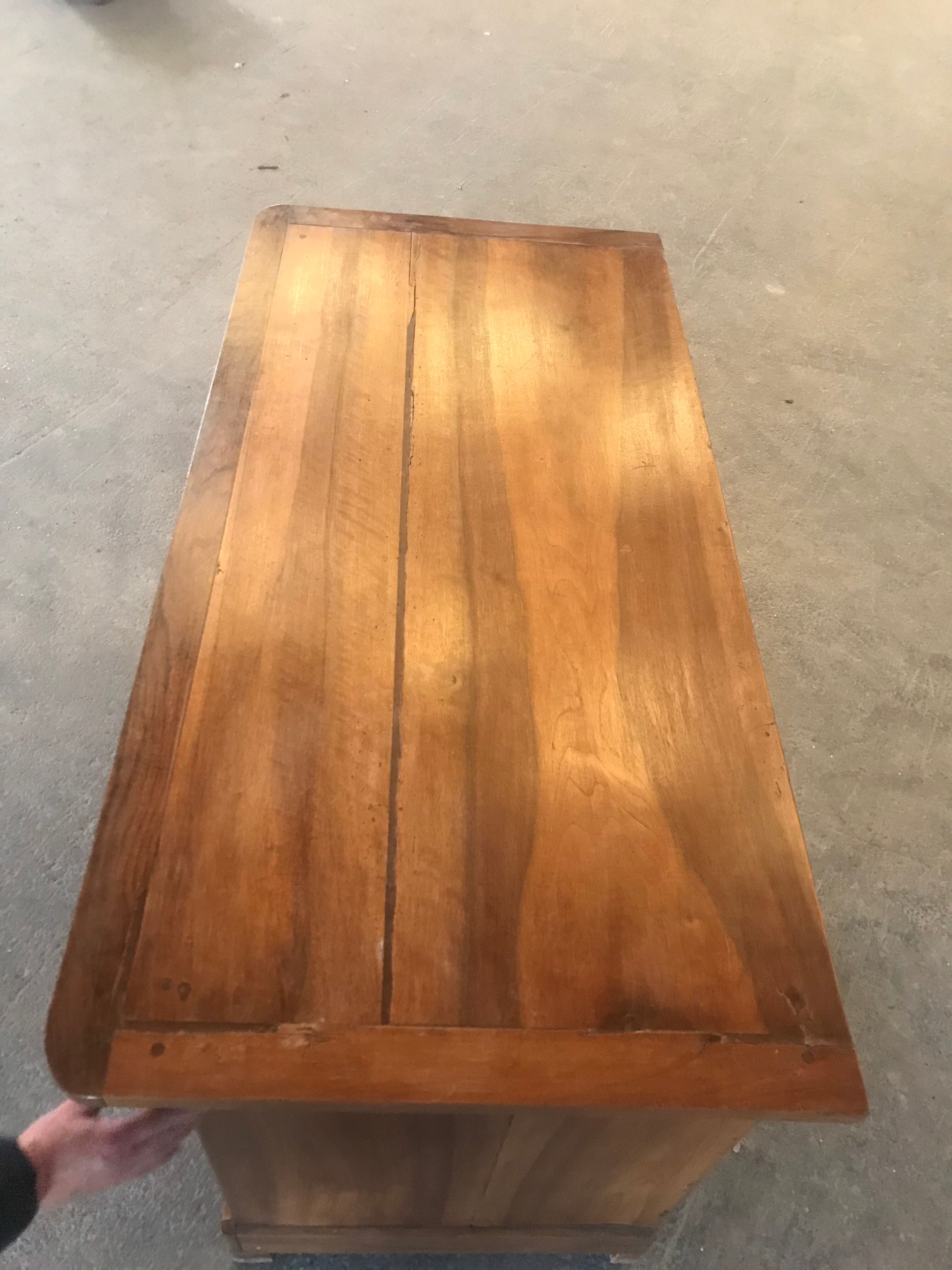 Louis Philippe period dresser in solid walnut