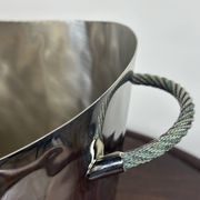 Silver-plated hammered and polished champagne bucket / basin