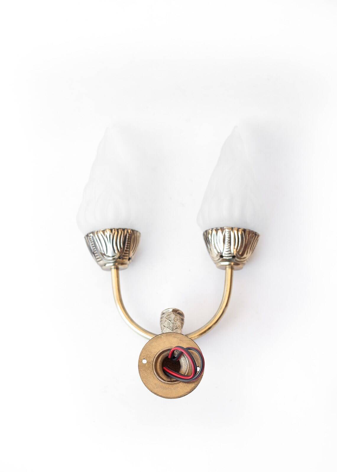 vintage duck brass wall light, brass torch light, flame globe, lighting, decoration