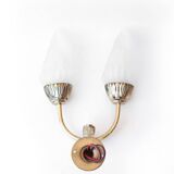 vintage duck brass wall light, brass torch light, flame globe, lighting, decoration