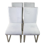 Grey Chairs on aluminium legs fully restored, Set of 4