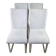 Grey Chairs on aluminium legs fully restored, Set of 4