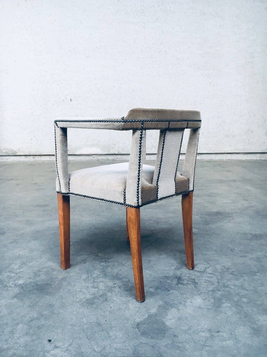 Boudoir Side Chair in Velvet, 1920s