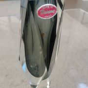 Murano Faceted Glass Vase with Grey Inner Core – Italy, 20 cm