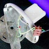 Carlo nason, 3 postmodern sconces, blue murano glass for "murano due"