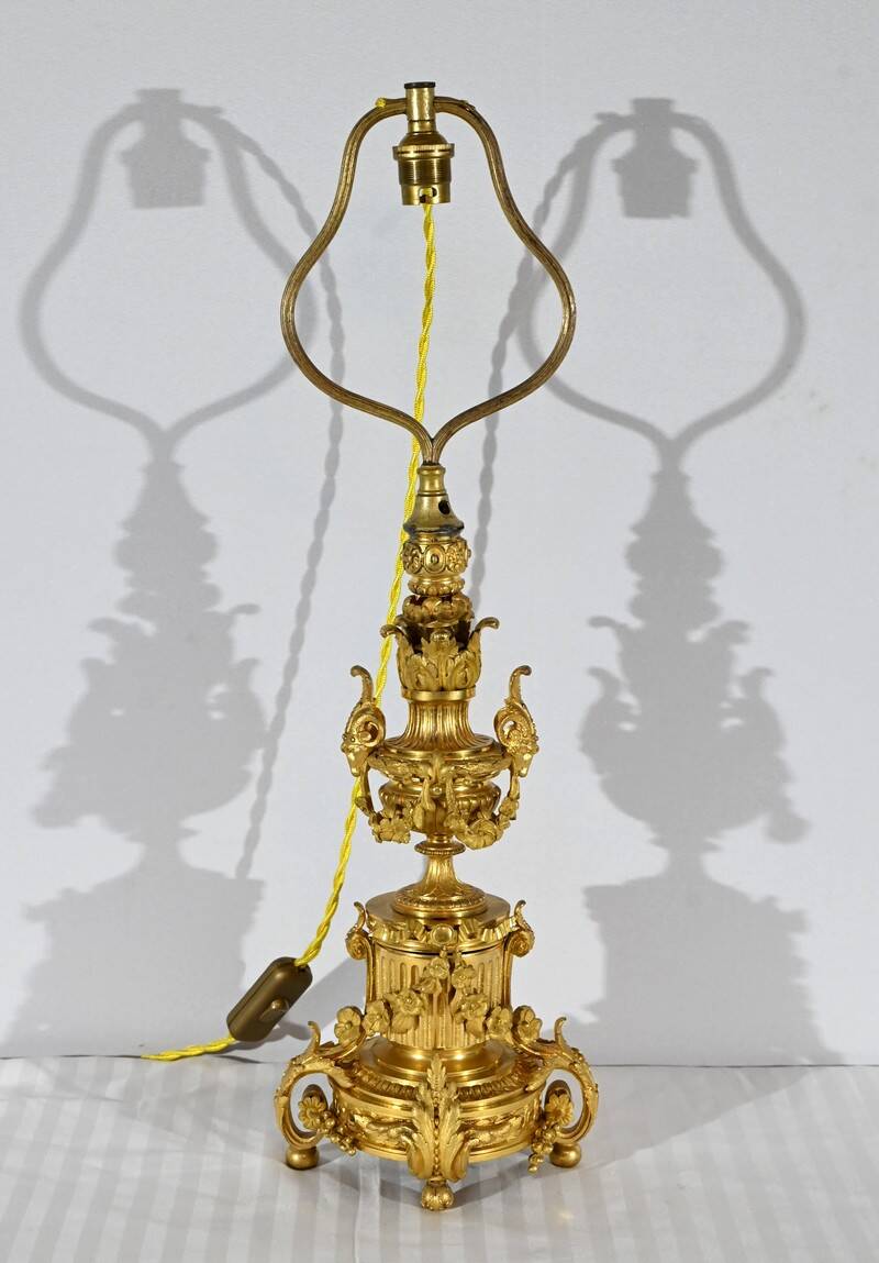 Lampe en Bronze Doré, époque Napoléon III – Milieu XIXe