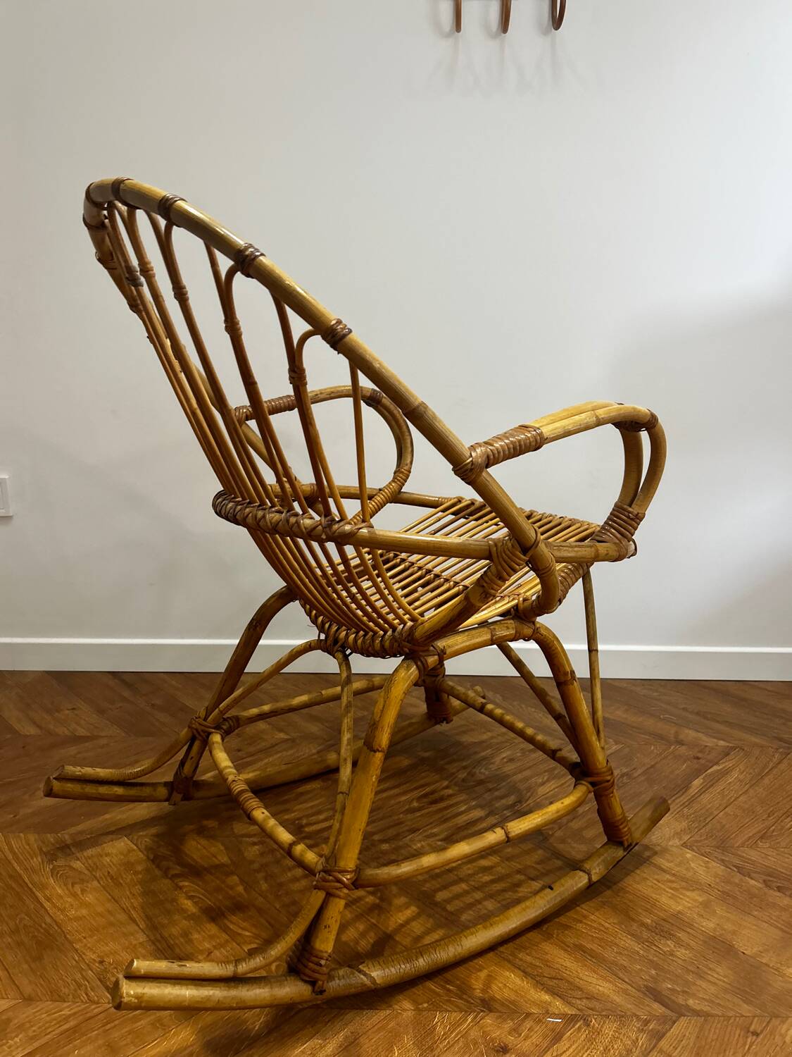 Vintage rattan rocking chair