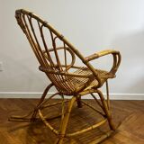 Vintage rattan rocking chair