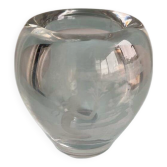 Vase soufflé en verre gerda stromberg suède