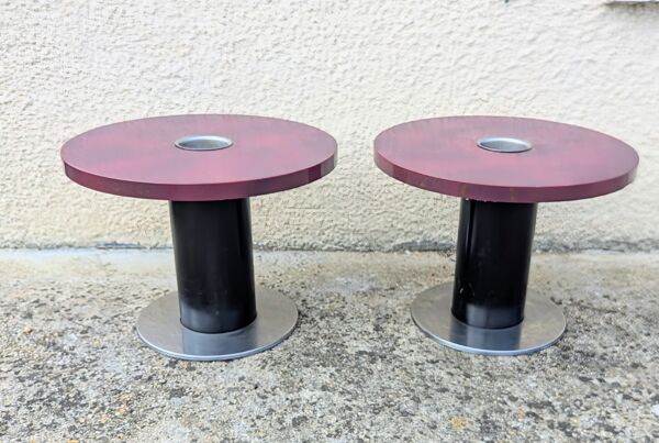Table basse vintage années 70 avec rafraîchisseur intégré – esprit lou