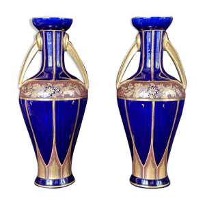 Paire de vases art déco signé de Pinon Heuze