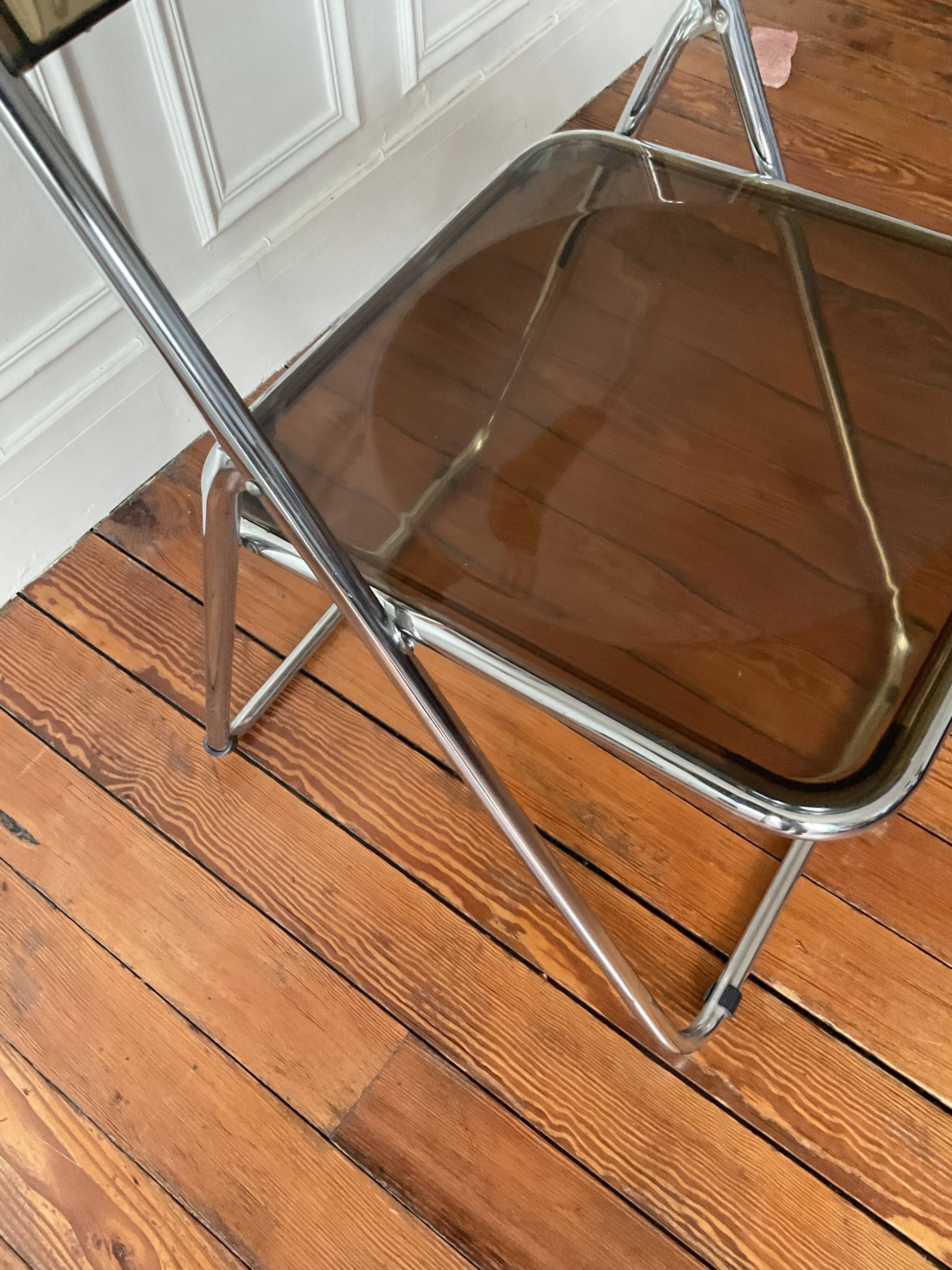 Plexiglass folding chair