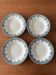 Set of 4 blue deep plates Terre de Fer Moulin des Loups summer