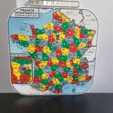 Vintage educational game: France's departments codification Mob