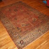 Handmade antique Indian Loristan rug 176cm x 268cm 1880s - 1B143
