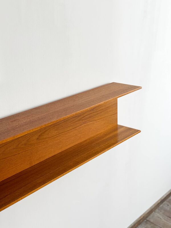 Étagère murale en teck par Wilhelm Renz pour Walter Wirz Mid Century Design
