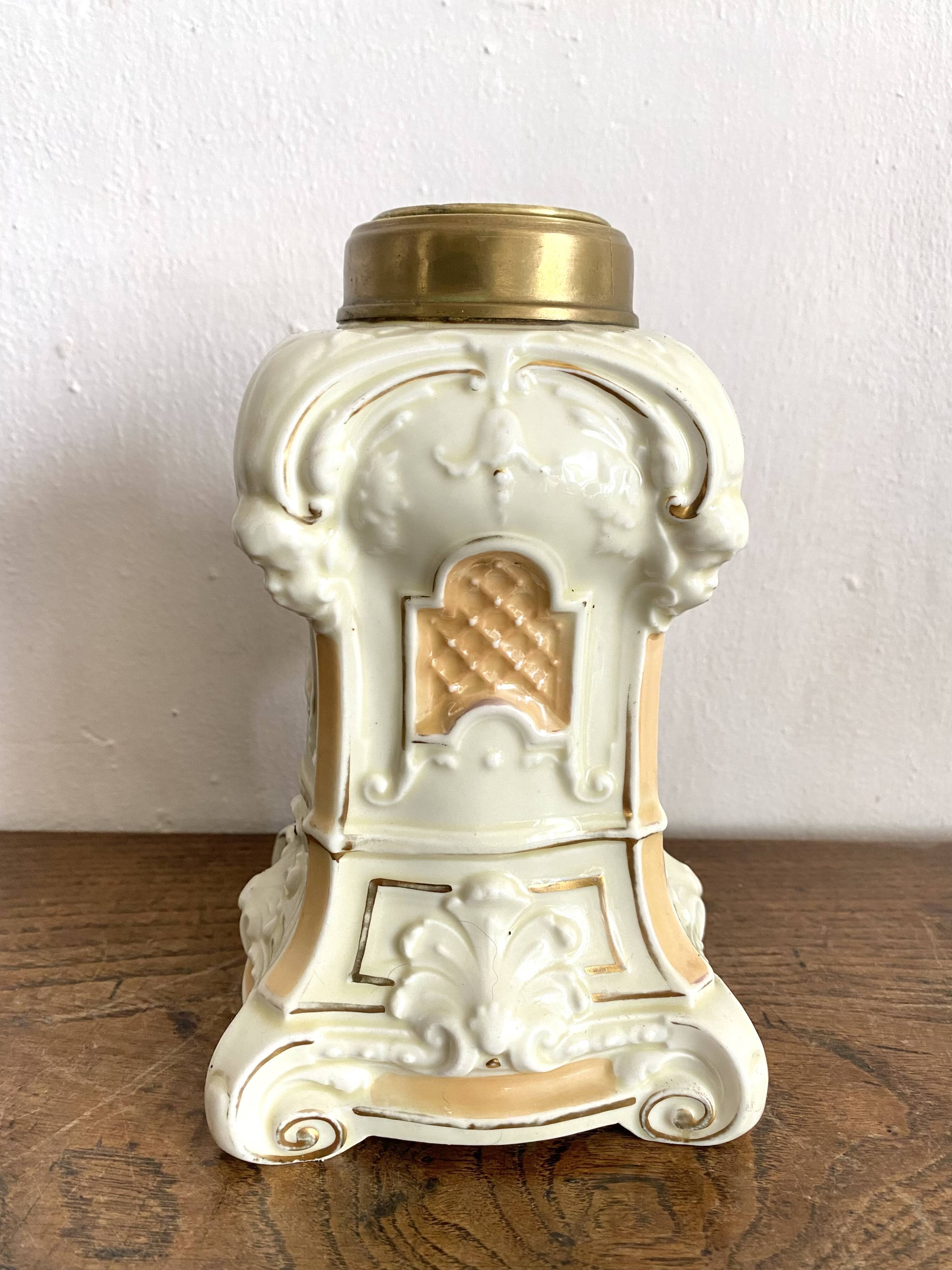 Homemade ceramic vase slip