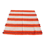 Handmade recycled cotton rug - Orange