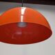 Suspension dome Space Age in hard orange plastic, France circa 1970.