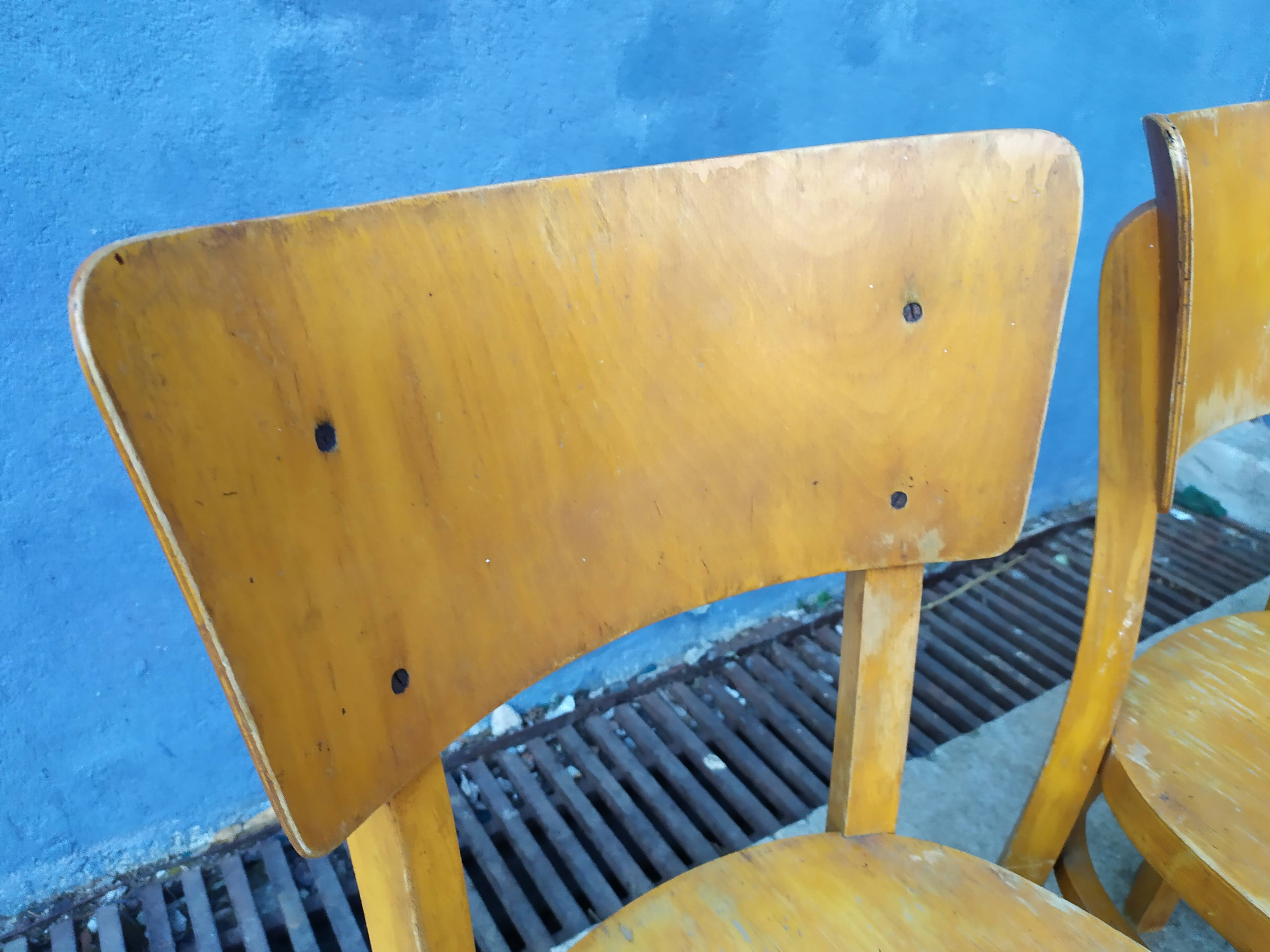 Series of 4 thonet bistro chairs