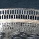English service tray in engraved silver metal
