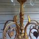 Antique gilded bronze and crystal chandelier with 5 lights / working condition l. gau?