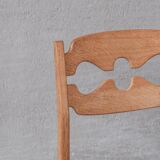 Oak razor danish mid-century dining chairs