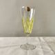 Lot de 4 verres - flûtes à champagne VMC Reims Arlequin - décor jaune