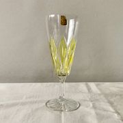 Set of 4 glasses - VMC Reims Arlequin champagne flutes - yellow decor
