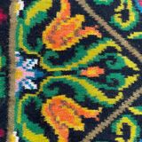 Oltenian floral rug, handwoven in wool, Romania