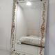 Large brasserie bistro mirror in eglomised glass
