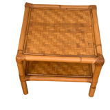 Vintage rattan side table 1960