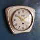Vintage ceramic clock silent wall clock "Kieninger golden cream"