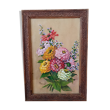 Bouquet painting with gouache