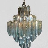 Murano crystal chandelier attributed to Paolo Venini, 1970s.
